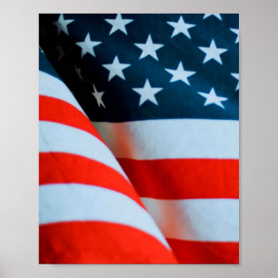 USA American Flag Red White and Blue Poster