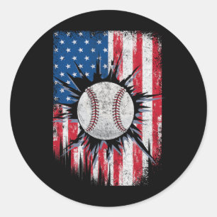 Usa American Flag Sell 4th Of July Independence Da Classic Round Sticker
