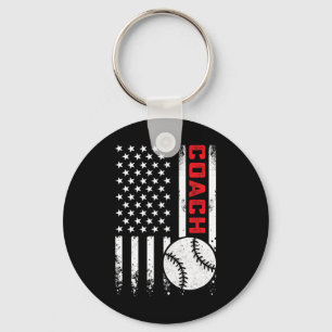 Usa American Flag Sell Coach Patriotic 4th Of July Key Ring
