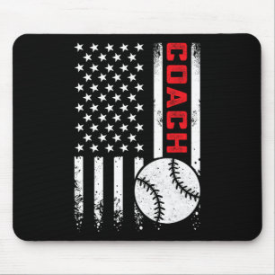 Usa American Flag Sell Coach Patriotic 4th Of July Mouse Pad