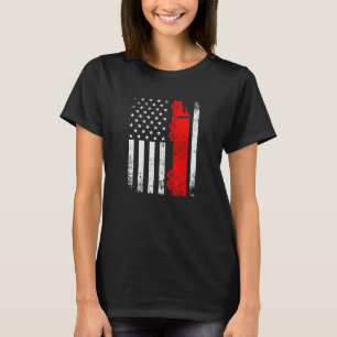 USA American Flag Semi Truck Driver 18 Wheeler Tru T-Shirt