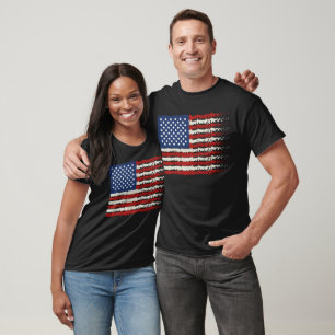 USA American Flag Shield Patriotic  T-Shirt