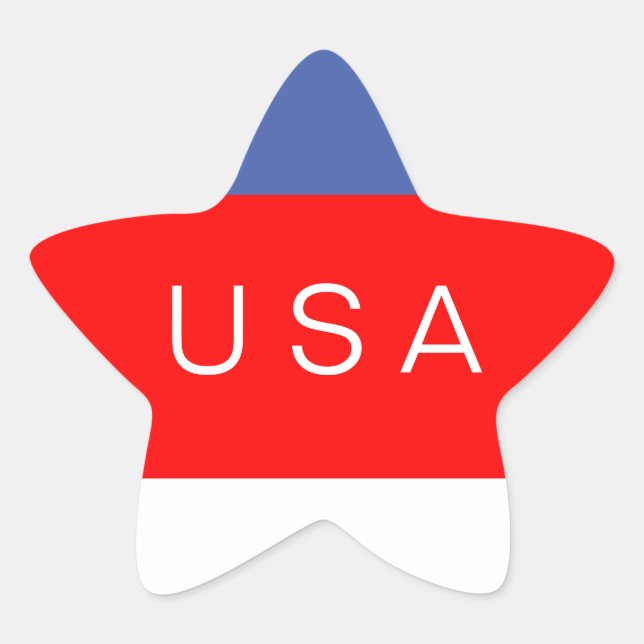 USA American Flag Star Design Sticker (Front)