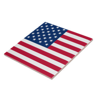 USA American Flag Stars and Stripes Ceramic Tile