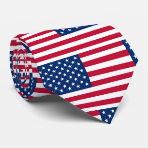 USA American Flag Stars and Stripes Tie
