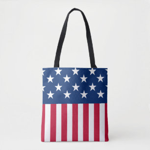 USA American Flag Stars and Stripes Tote Bag