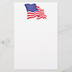 USA/American Flag Stationery