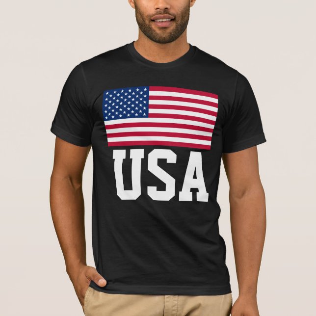 USA AMERICAN FLAG T-SHIRTS TEES (Front)