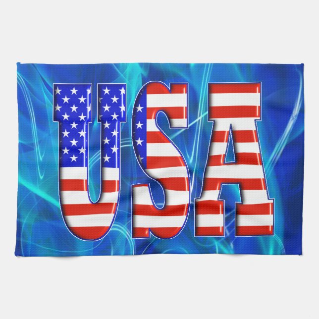 USA AMERICAN FLAG TEA TOWEL (Horizontal)