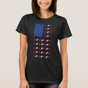 Usa American Flag Tuba Player 4th Of July Men Wom T-Shirt