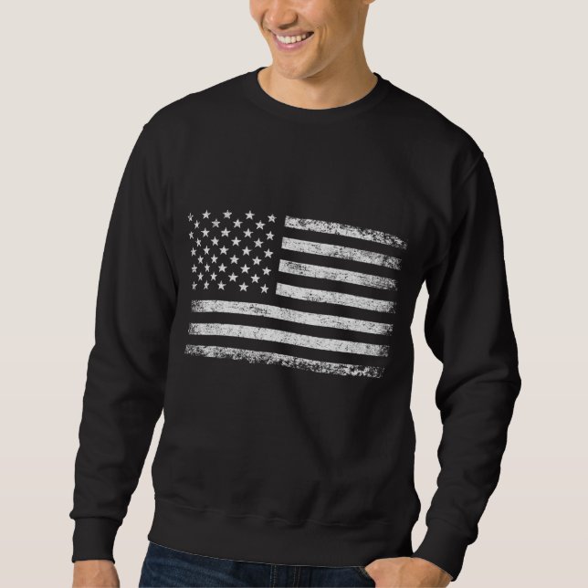 USA American Flag United States US Patriotic Sweatshirt (Front)