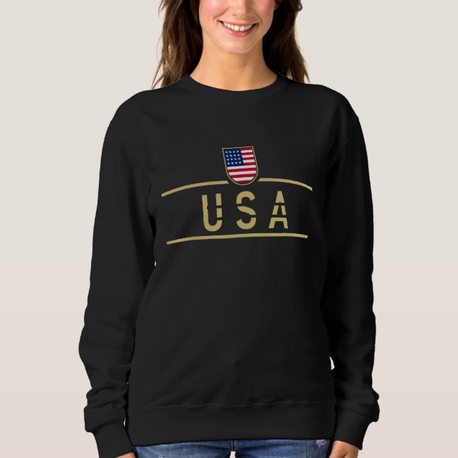 USA American Flag USA Football  Women Men Sweatshirt (Front)