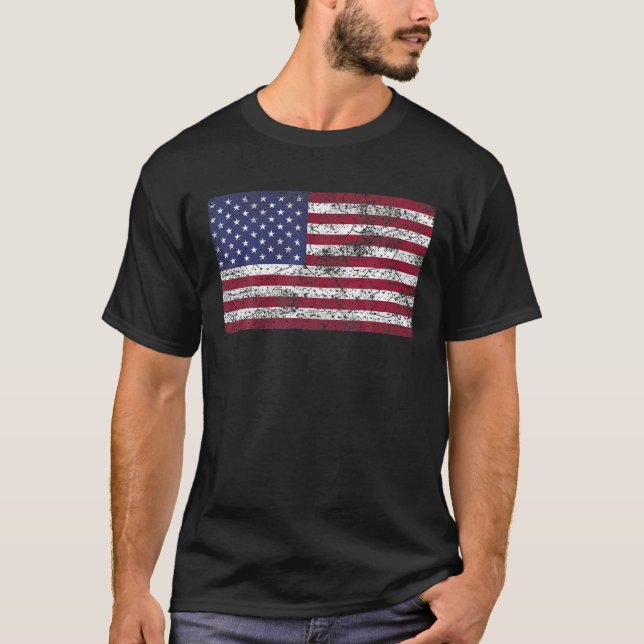 USA American Flag USA Patriotic 4Th Of July T-Shirt (Front)