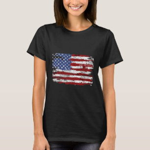 Usa American Flag Vintage Beer Brewery 4th Of July T-Shirt