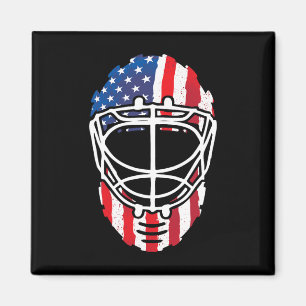 Usa American Flag Vintage Hockey Goalie Mask 4th O Magnet