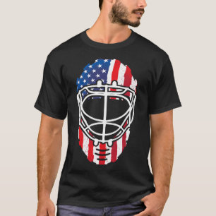 Usa American Flag Vintage Hockey Goalie Mask 4th O T-Shirt