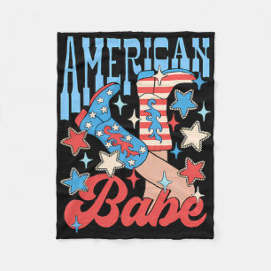 Usa American Flag Vintage Mechanic Wrench 4th Of J Fleece Blanket