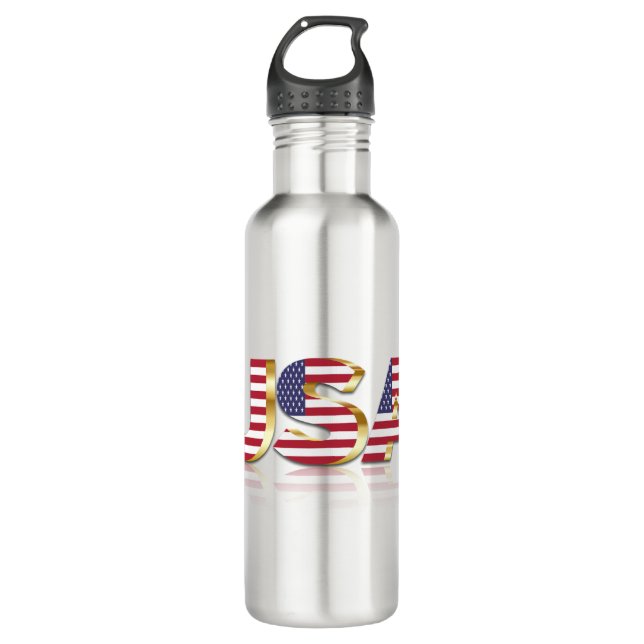 USA American Logo 710 Ml Water Bottle (Front)