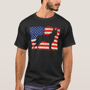 Usa American Patriotic Dog Flag German Shepherd Fl T-Shirt