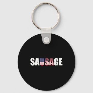 Usa American Sausage Funny Key Ring