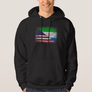 Usa American Sierra Leone Flag Men Women Patriotic Hoodie