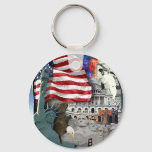 USA  American Symbols Key Ring
