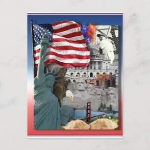 USA American Symbols Postcard
