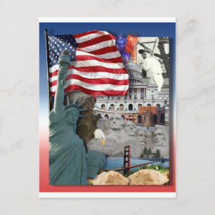 USA American Symbols Postcard