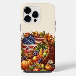 USA/American/Thanksgiving turkey wreath iPhone 14 Pro Max Case