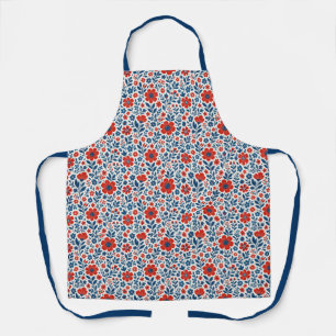 USA/American themed floral pattern Apron