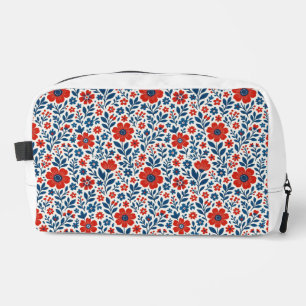 USA/American themed floral pattern Dopp Kit