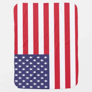 USA American United States Patriotic Flag Baby Blanket