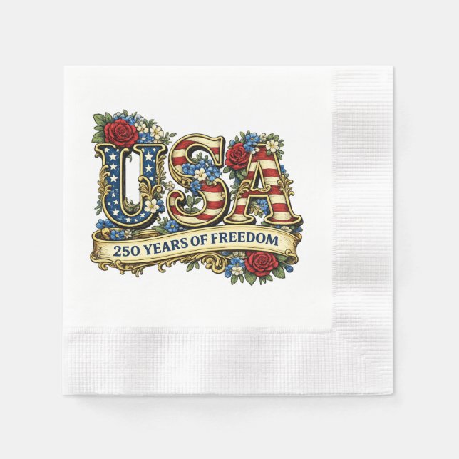 USA America's 250th Anniversary Napkin (Front)