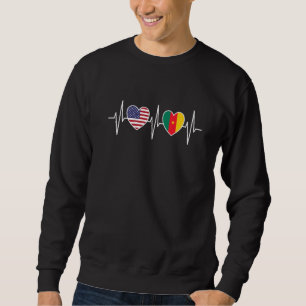 USA And Cameroon Cameroon Flag Flags Premium Sweatshirt