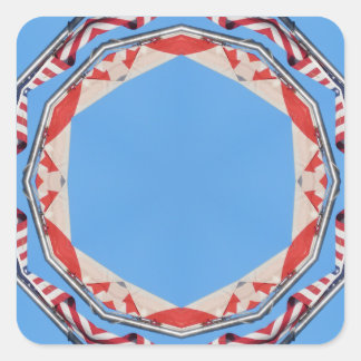 USA and Canada Flag Framed sticker