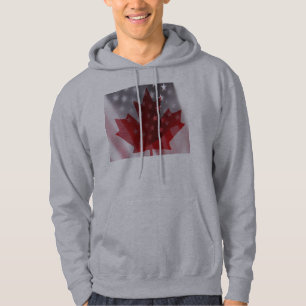 USA and Canada flags hoodie