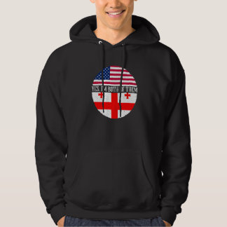 USA And Georgia Vintage Flags  Yes I'm Both Of The Hoodie