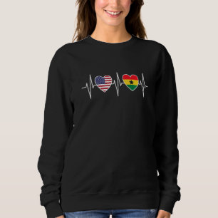 USA And Ghana Ghanaian Flag Flags Premium Sweatshirt