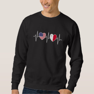 USA And Malta Maltese Flag Flags Premium Sweatshirt