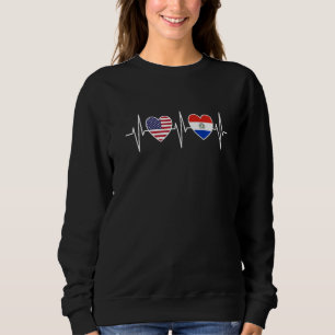 USA And Paraguay Paraguayan Flag Flags Premium Sweatshirt