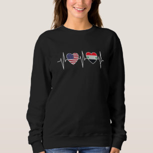USA And Syria Syrian Flag Flags Premium Sweatshirt