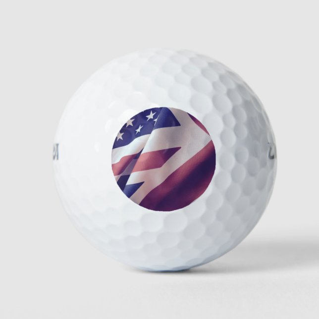 USA and UK flags Golf Balls (Front)