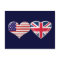USA and UK Heart Flag Design