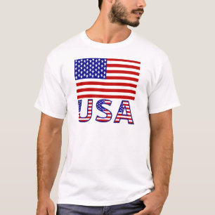 USA and United States of America Flag T-Shirt