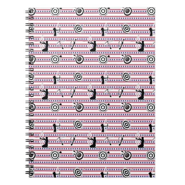 USA Archery Pattern - Silhouette Archers Notebook (Front)