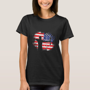 Usa Archery Us Flag Archer Compound Bow 2 T-Shirt