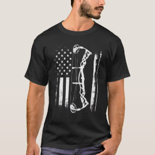 Usa Archery Us Flag Archer Compound Bow T-Shirt
