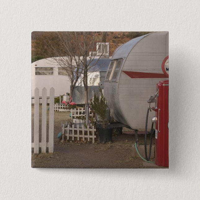 USA, Arizona, Bisbee: Shady Dell Motel, All 15 Cm Square Badge (Front)