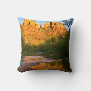 USA, Arizona. Cathedral Rock At Sunset Cushion