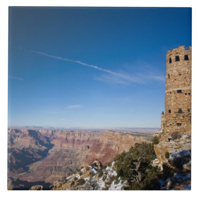 USA, Arizona, Grand Canyon National Park. Desert Ceramic Tile (Front)